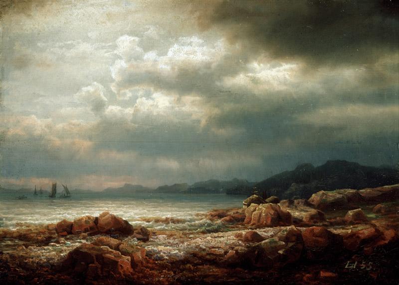 Lars Hertervig - Coastal Landscape