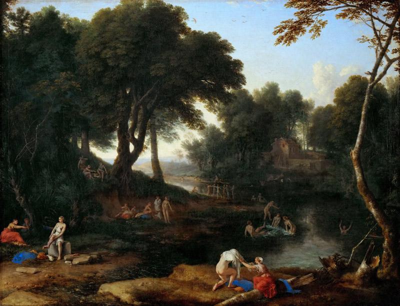 Laurent de La Hyre (1606-1656) -- Landscape with Bathers