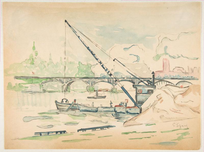 Le Pont des Arts-Paul Signac (French, Paris 1863-1935 Paris)