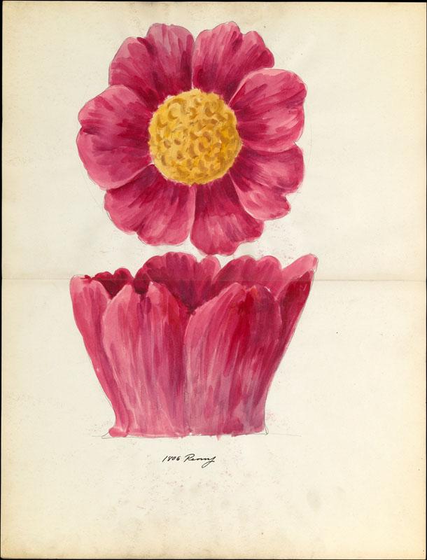 Lenox, Incorporated--Design drawing of peony blossom