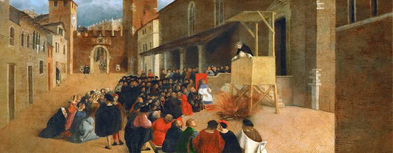 Lorenzo Lotto -- Sermon of Saint Dominic in Rencanati