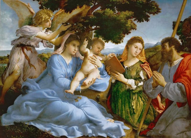 Lorenzo Lotto -- Virgin and child with Saints Catherine