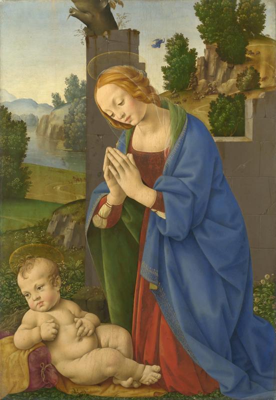 Lorenzo di Credi - The Virgin adoring the Child