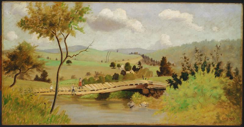 Louis Eilshemius (1864-1942)-Adirondacks Bridge for Fishing