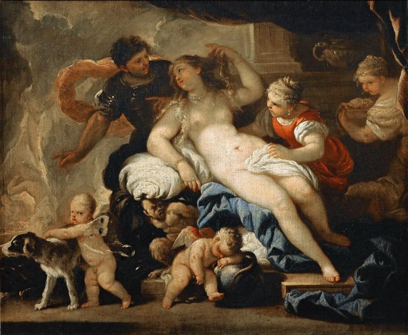Luca Giordano -- Mars and Venus in the Forge of Vulcan