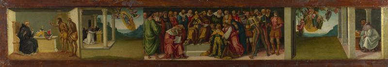 Luca Signorelli - Predella - Esther, and Life of Saint Jerome