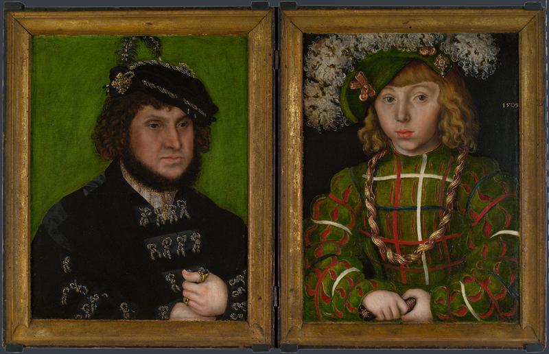 Lucas Cranach the Elder - Diptych - Two Electors of Saxony