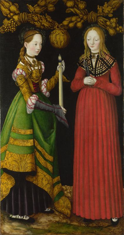 Lucas Cranach the Elder - Saints Genevieve and Apollonia