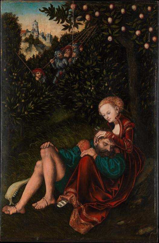 Lucas Cranach the Elder--Samson and Delilah