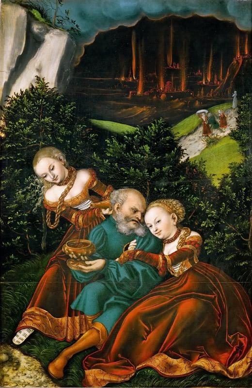 Lucas Cranach the elder -- Lot and his Daughters