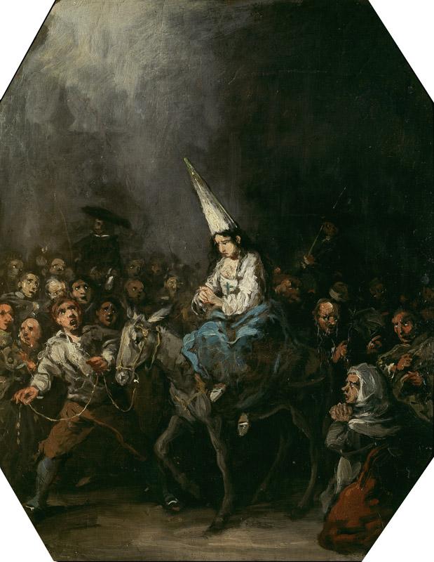 Lucas Velazquez, Eugenio-Condenada por la Inquisicion-51 cm x 41 cm