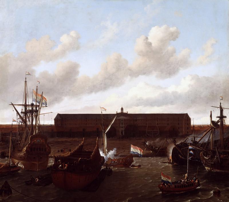 Ludolf Bakhuysen - The Shipyard of the Dutch East India Company at Amsterdam