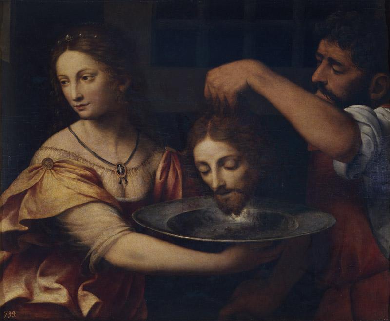 Luini, Bernardino-Salome recibiendo la cabeza del Bautista-62 cm x 78 cm