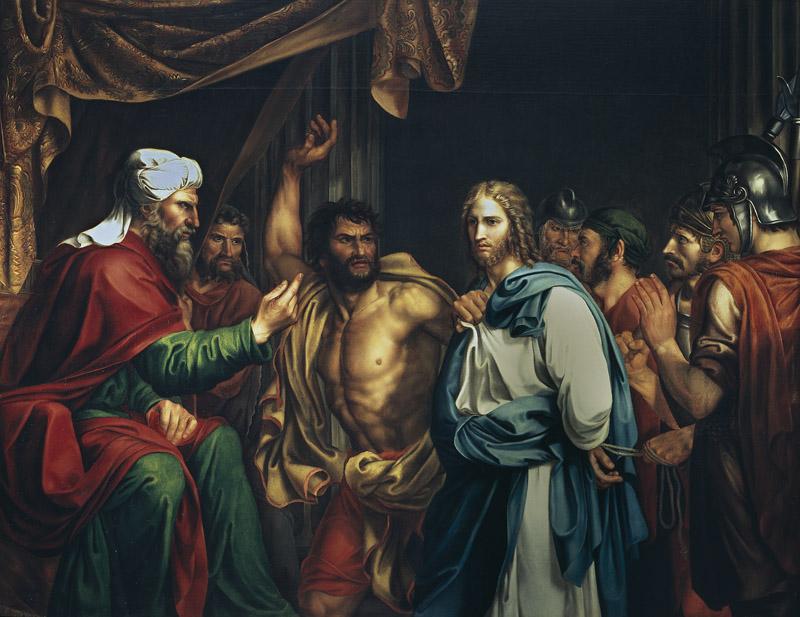 Madrazo y Agudo, Jose de-Jesus en casa de Anas-176 cm x 231,5 cm
