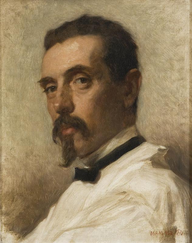 Madrazo y Kuntz, Federico de-El pintor Vicente Polero Toledo-39,5 cm x 31,3 cm