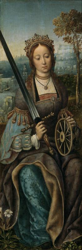 Maestro de Francfort-Santa Catalina de Alejandria-79 cm x 27 cm