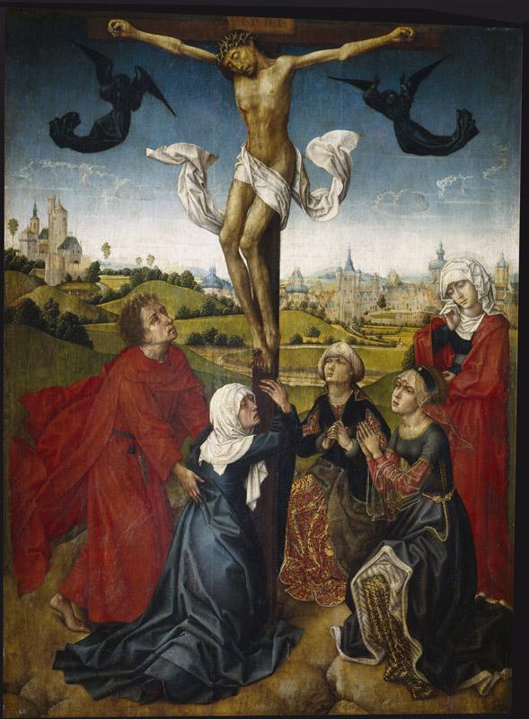 Maestro de la Leyenda de Santa Catalina-La Crucifixion-100 cm x 71 cm