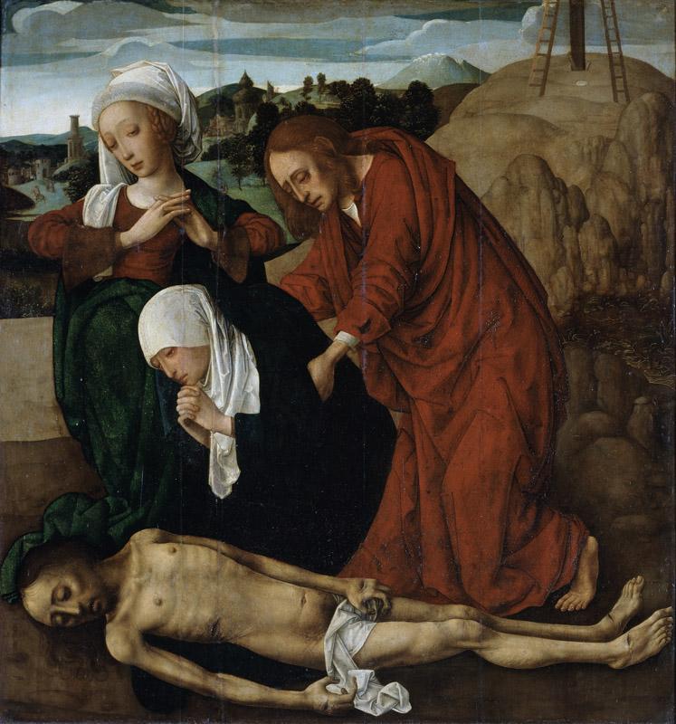 Maestro de la Virgo inter Virgines-Lamentacion sobre el cuerpo de Cristo muerto