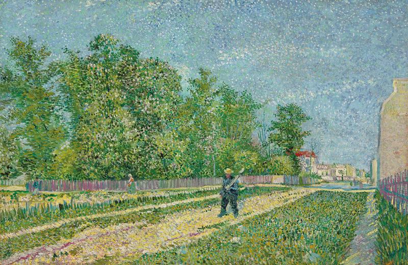 Man with Spade in a Suburb of Paris