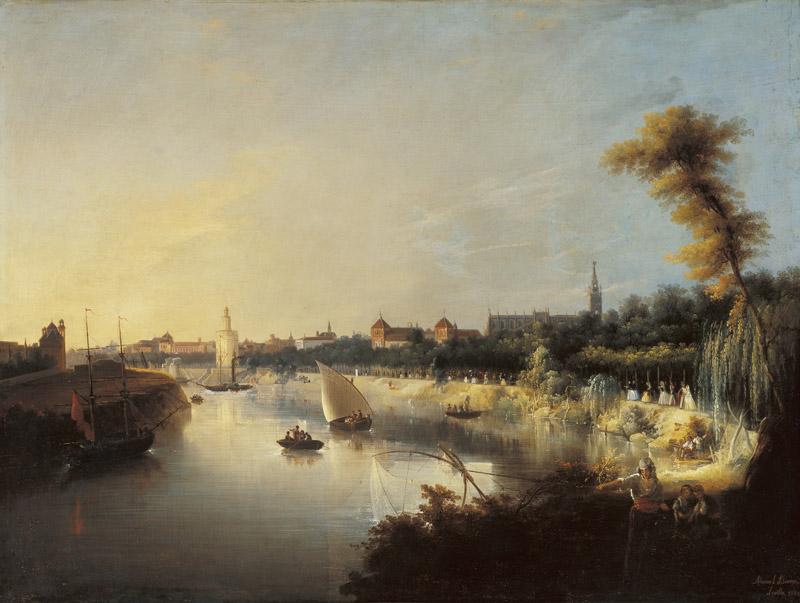 Manuel Barron y Carrillo View of the River Guadalquivir 1854