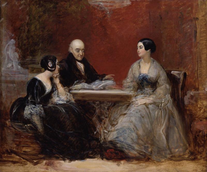 Maria-Louisa Phipps (nee Campbell), Samuel Rogers, Caroline, Lady Stirling-Maxwell by Frank Stone