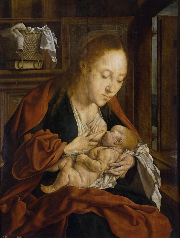 Marinus van Reymerswaele-La Virgen de la Leche-61 cm x 46 cm