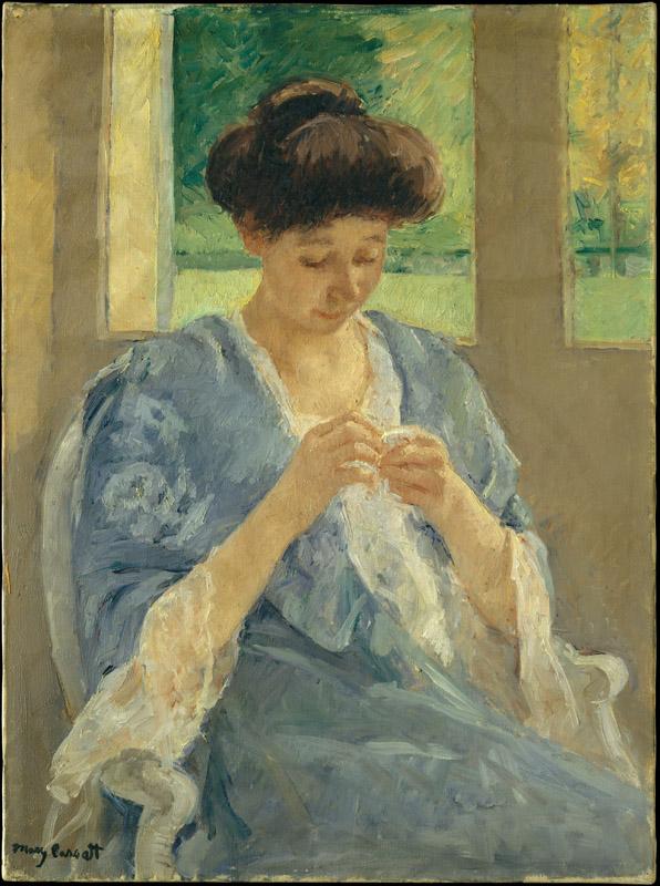 Mary Cassatt--Augusta Sewing Before a Window