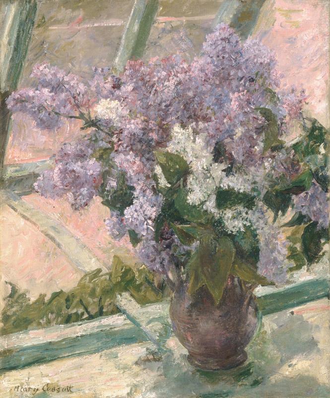 Mary Cassatt--Lilacs in a Window (Vase de Lilas a la Fenetre)