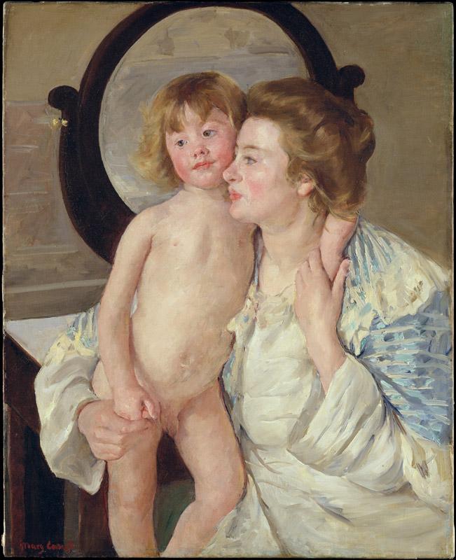 Mary Cassatt--Mother and Child (The Oval Mirror)