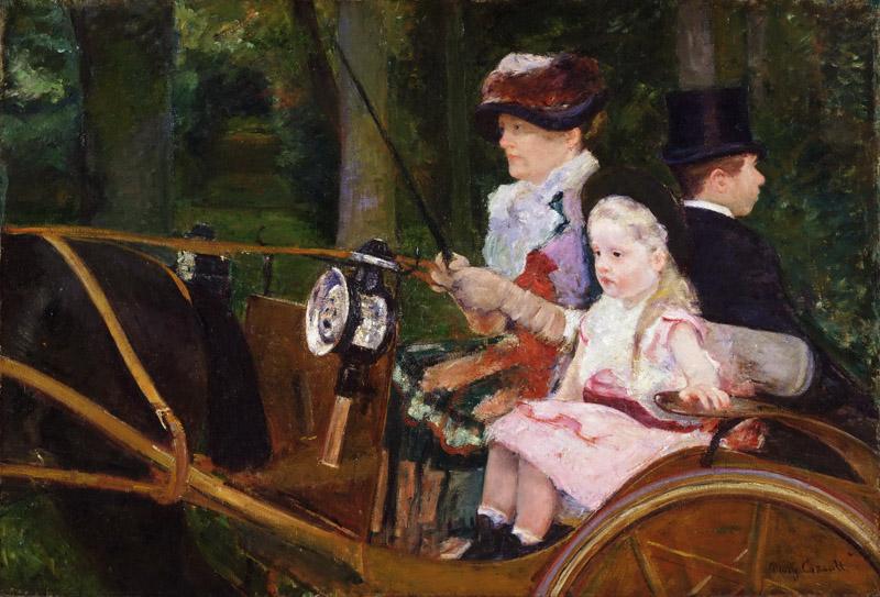 Mary Stevenson Cassatt, American, 1844-1926 -- A Woman and a Girl Driving