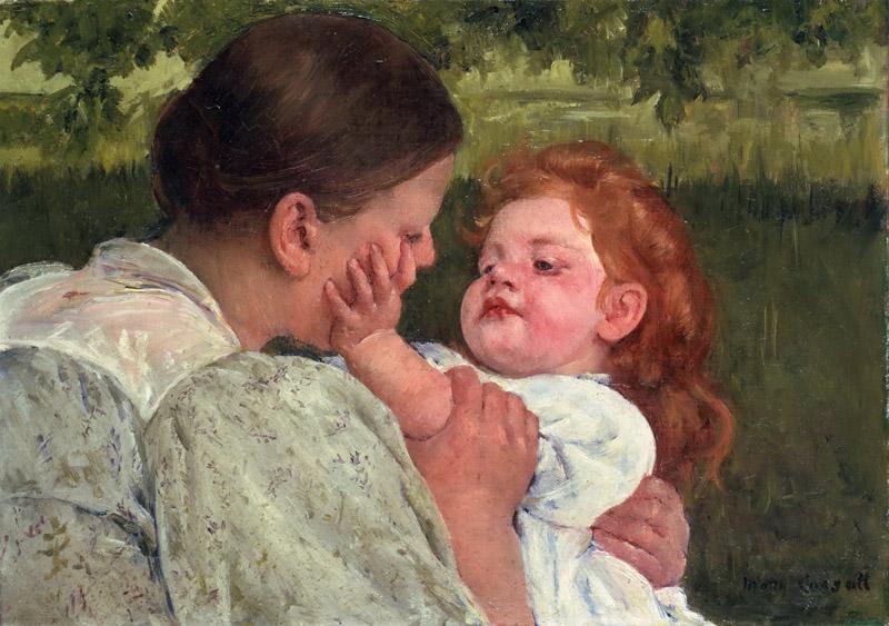 Mary Stevenson Cassatt, American, 1844-1926 -- Maternal Caress