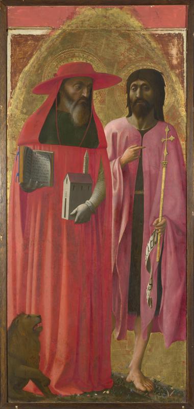 Masaccio - Saints Jerome and John the Baptist