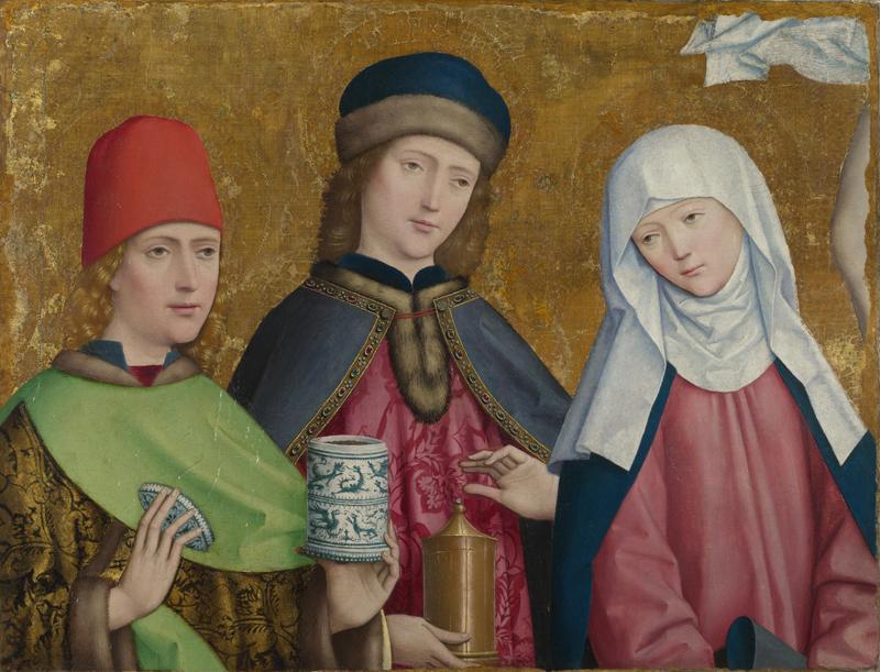 Master of Liesborn - Saints Cosmas and Damian and the Virgin
