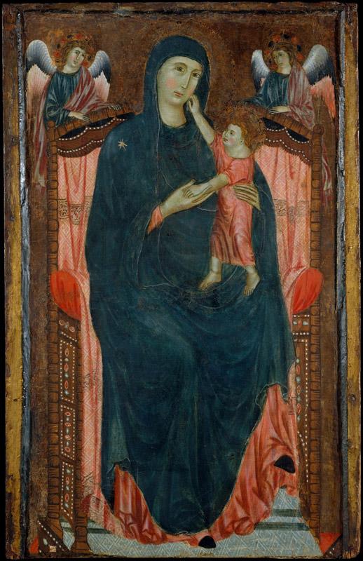 Master of Varlungo--Madonna and Child Enthroned with Angels