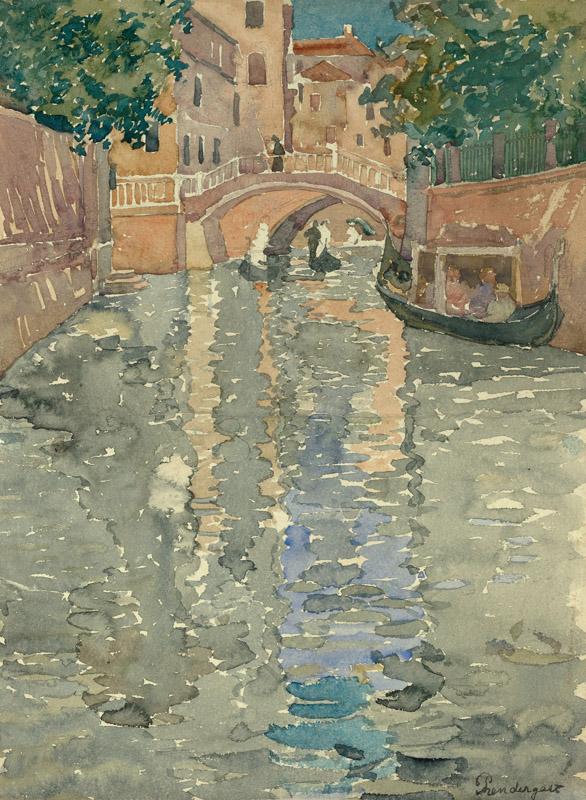 Maurice Brazil Prendergast - Side Canal, Venice, ca. 1898-1899