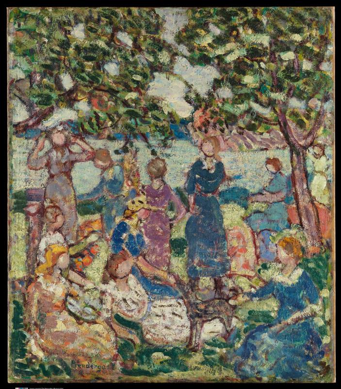 Maurice Brazil Prendergast--Picnic by the Inlet