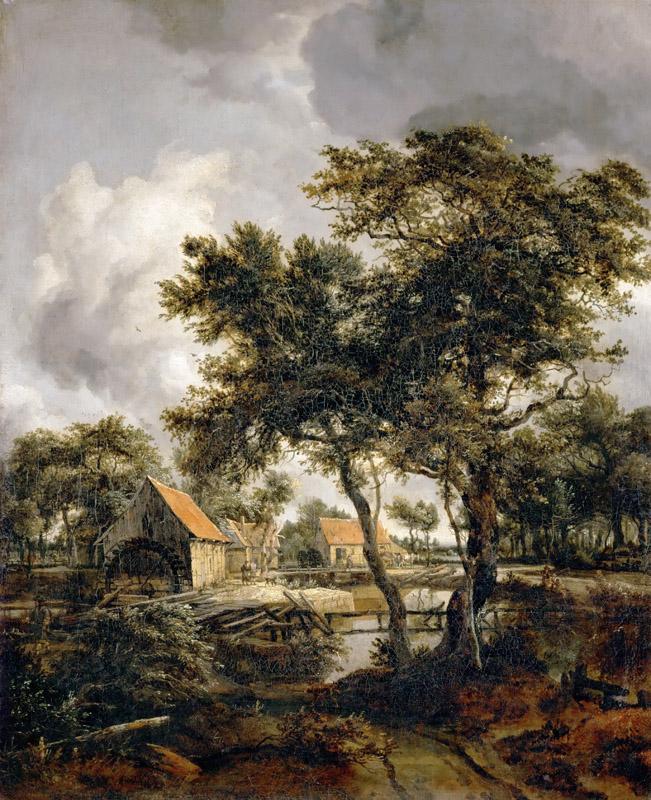 Meindert Hobbema (1638-1709) -- The Watermill