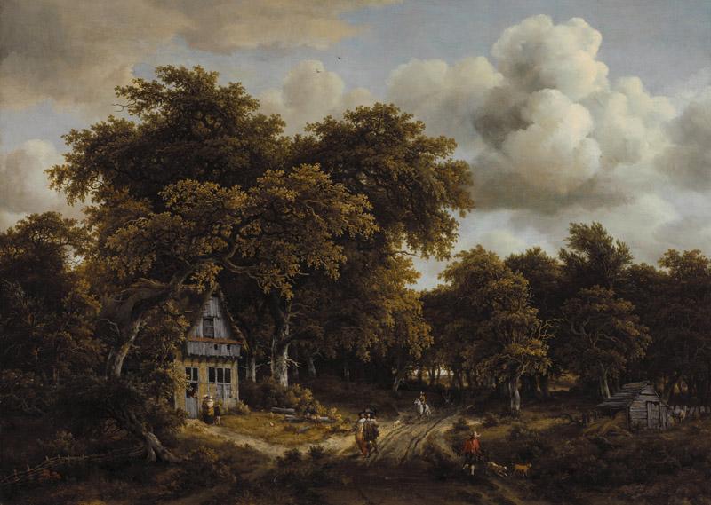 Meindert Hobbema - Road in the Woods, 1670s