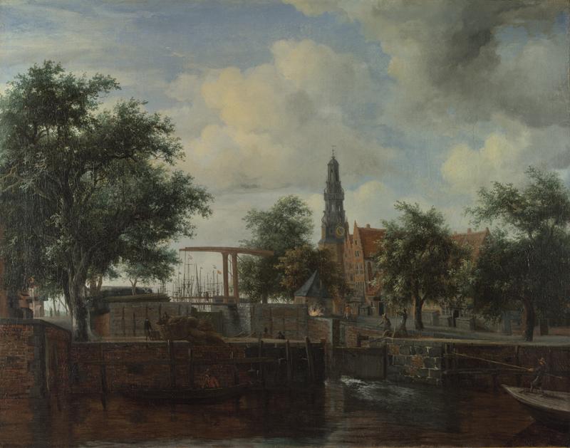 Meindert Hobbema - The Haarlem Lock, Amsterdam