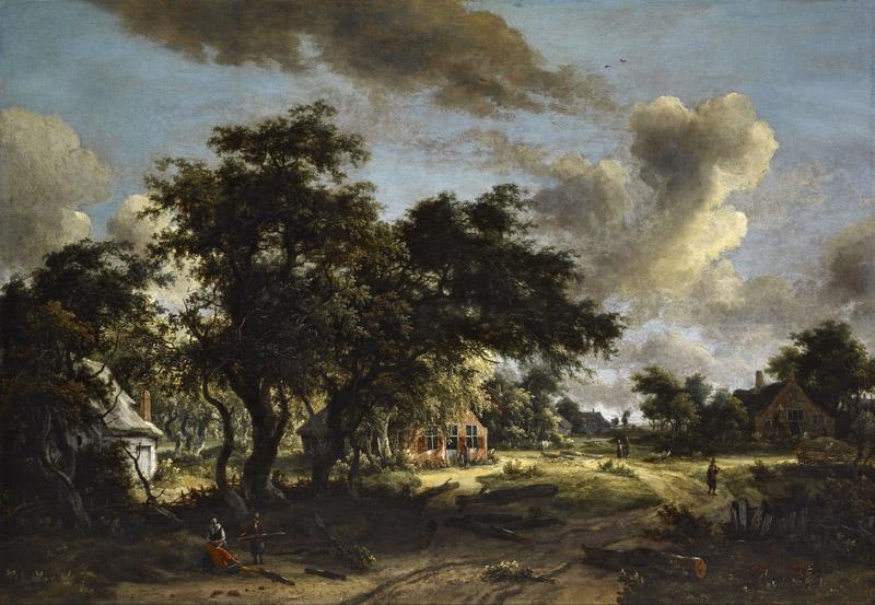 Meyndert Hobbema - Village among Trees, 1665