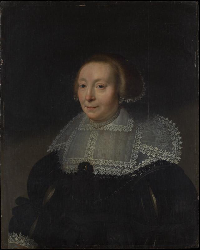 Michiel Jansz. van Mierevelt--Portrait of a Woman with a Lace Collar