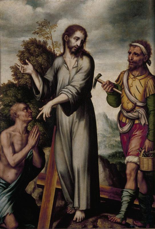 Morales, Luis de-Cristo justificando su Pasion-71 cm x 49 cm