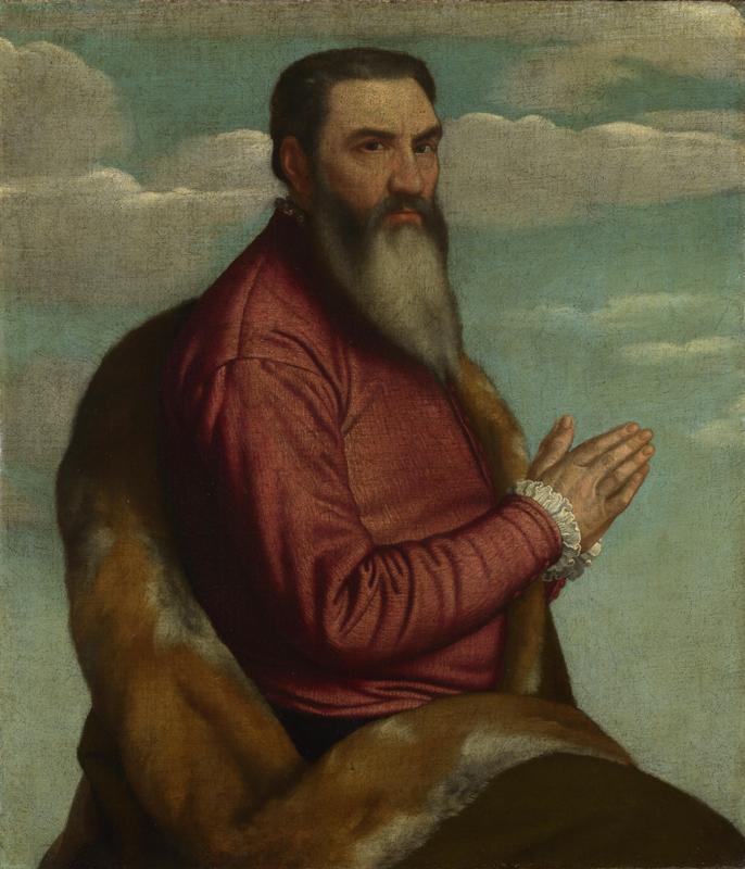 Moretto da Brescia - Praying Man with a Long Beard
