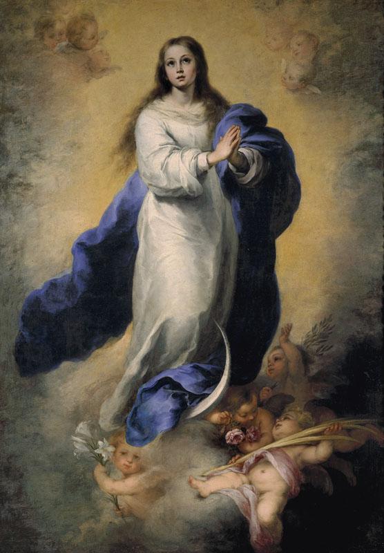 Murillo, Bartolome Esteban-La Inmaculada Concepcion de El Escorial-206 cm x 144 cm