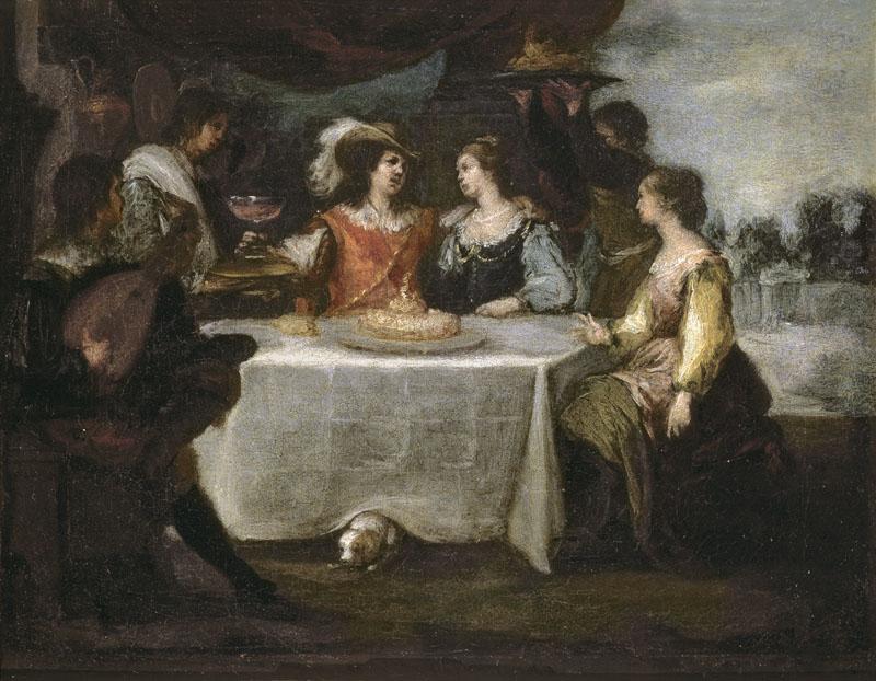 Murillo, Bartolome Esteban-La disipacion del hijo prodigo-27 cm x 34 cm