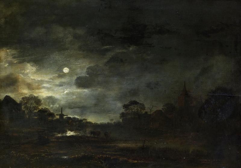 Neer, Aert van der -- Landschap bij maanlicht, 1630-1677