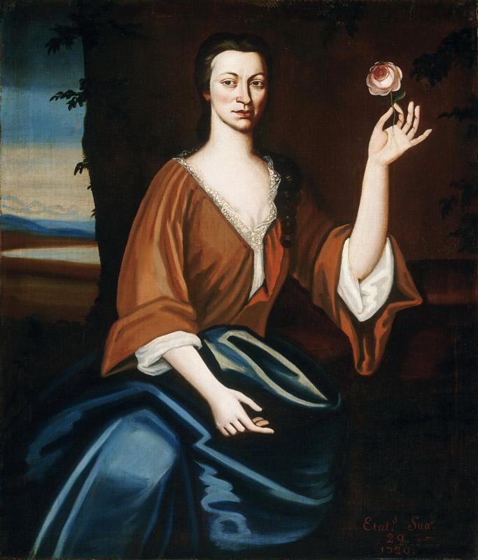 Nehemiah Partridge, American, 1683-c. 1737 -- Portrait of Catryna van Rensselaer ten Broeck
