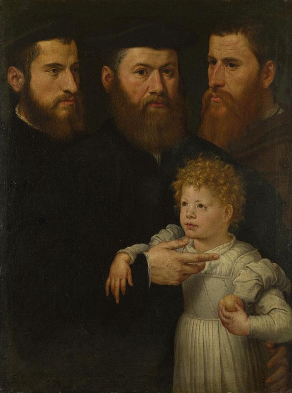 Netherlandish - Three Men and a Little Girl