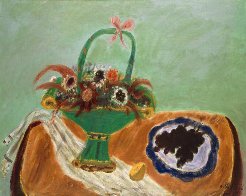 Nicholas Vasilieff - Still Life with Green Basket, 1953