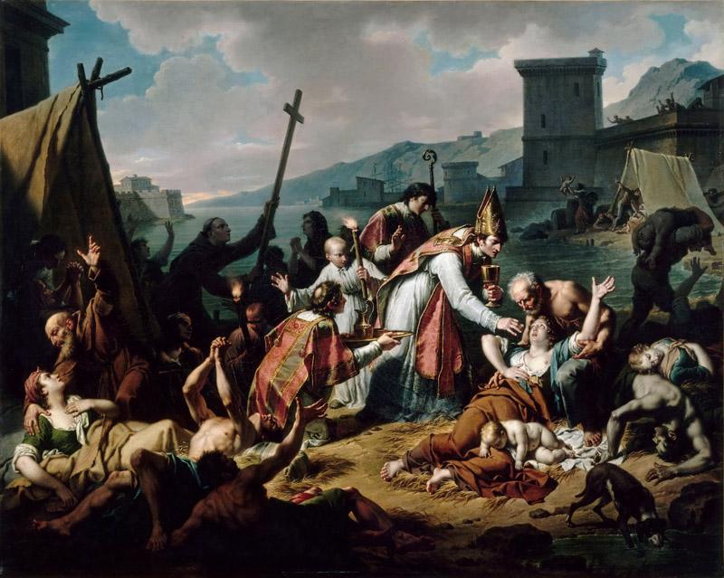 Nicolas Andre Monsiaux -- The devotion of Monseigneur de Belzunce during the plague in Marseille
